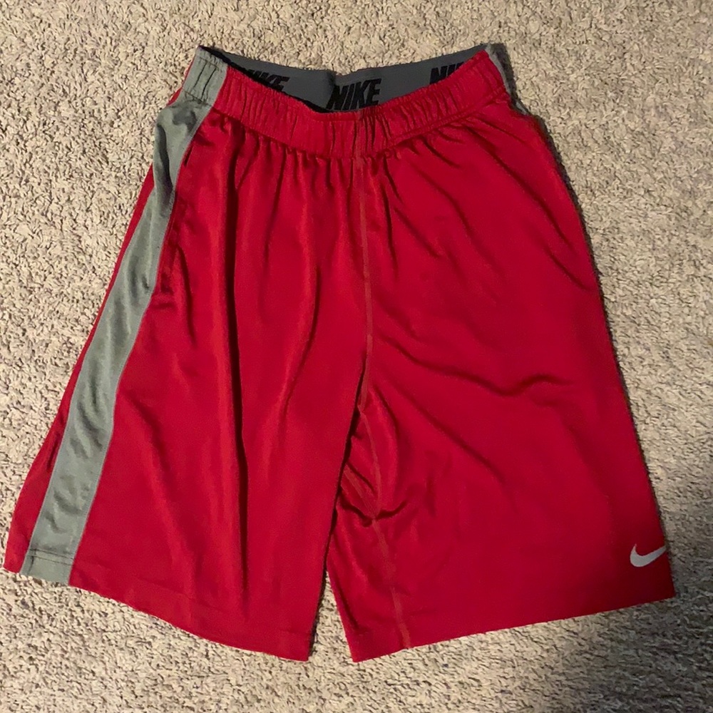 Men’s small Red and Gray Nike Basketball Shorts